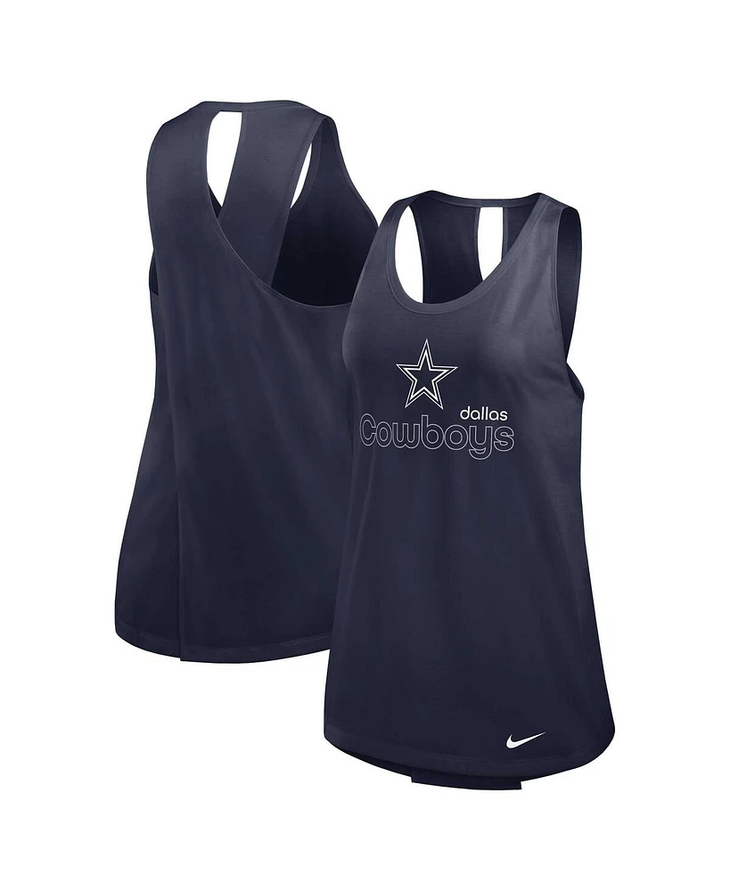 Nike Women's Navy Dallas Cowboys Performance Tank Top