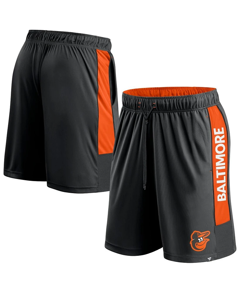 Fanatics Men's Black Baltimore Orioles Win The Match Defender Shorts