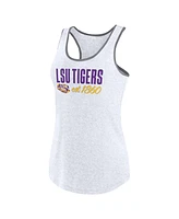 Fanatics Women's Ash Lsu Tigers Fuel Racerback Tank Top