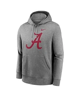 Nike Men's Heather Gray Alabama Crimson Tide Primetime Evergreen Club Fleece Pullover Hoodie