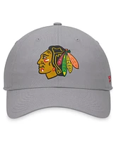 Fanatics Men's Gray Chicago Blackhawks Extra Time Adjustable Hat