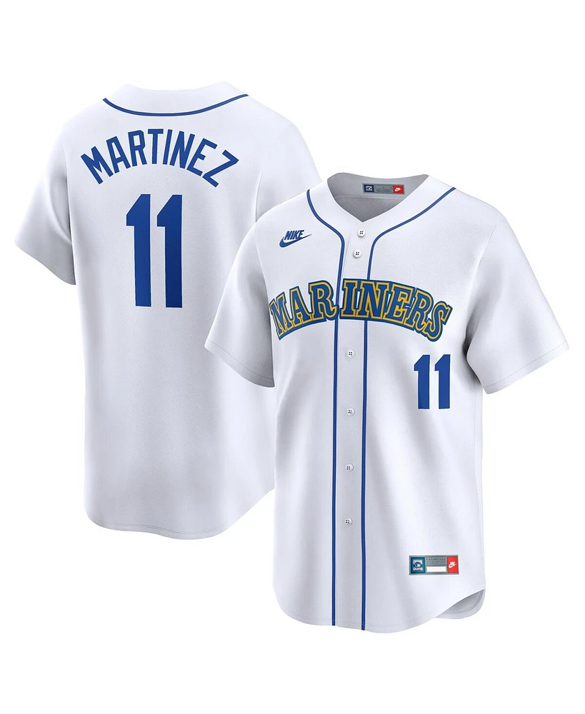 Nike Men's Edgar Martinez White Seattle Mariners Throwback Cooperstown Limited Jersey