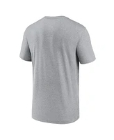 Nike Men's Heather Gray Pittsburgh Steelers Primetime Legend Wordmark Performance T-Shirt