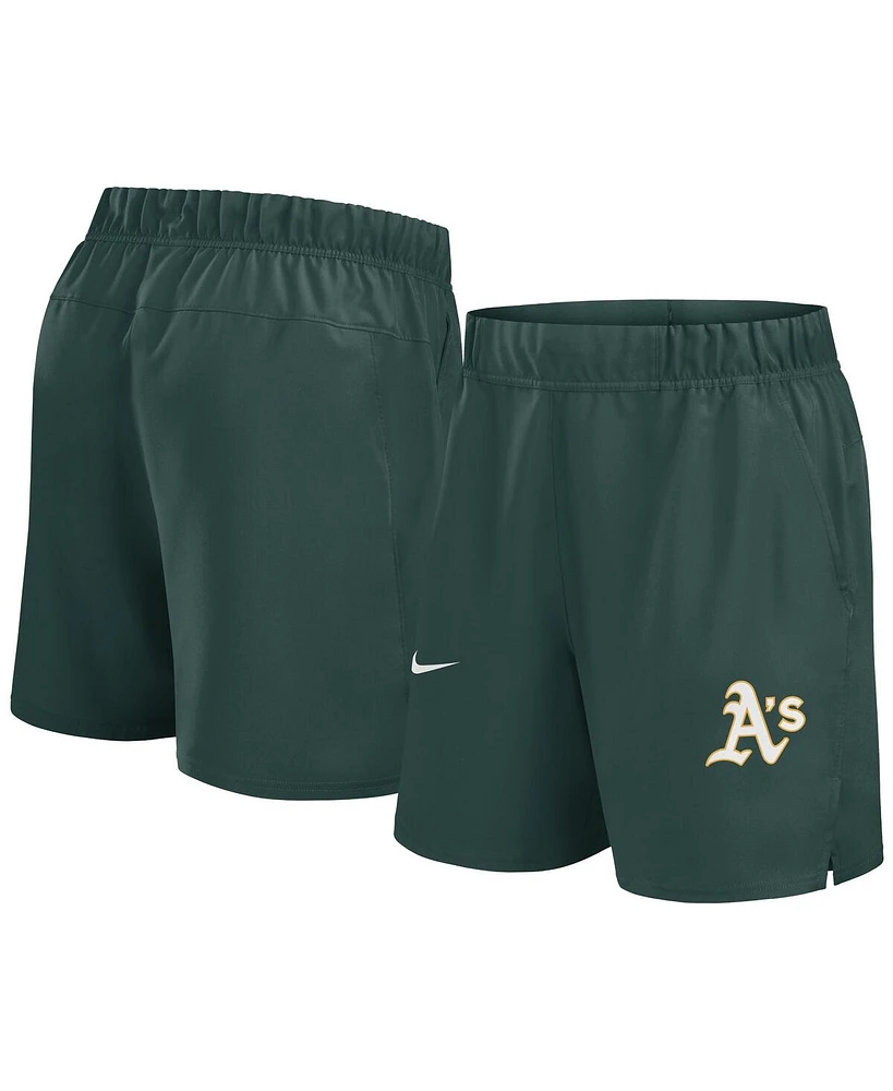 Nike Men's Green Oakland Athletics Woven Victory Performance Shorts