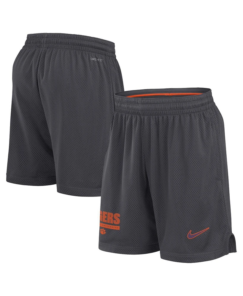 Nike Men's Anthracite Clemson Tigers 2024 Sideline Mesh Shorts