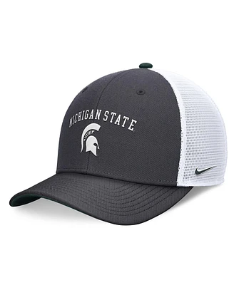 Nike Men's Charcoal Michigan State Spartans Letter Logo Trucker Adjustable Hat