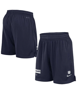 Nike Men's Navy Dallas Cowboys 2024 Sideline Performance Mesh Shorts