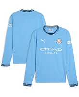 Puma Men's Light Blue Manchester City 2024/25 Home Replica Long Sleeve Jersey