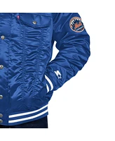 Levi's x Starter Men's Royal New York Mets Silver Tab Satin Full-Snap Trucker Jacket