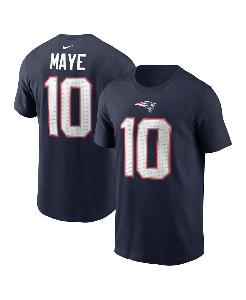 Nike Men's Drake Maye Navy New England Patriots 2024 Nfl Draft First Round Pick Name Number T-Shirt