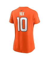 Nike Women's Bo Nix Orange Denver Broncos 2024 Nfl Draft First Round Pick Name Number T-Shirt