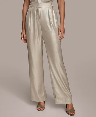 Donna Karan Women's Metallic Wide-Leg Pants