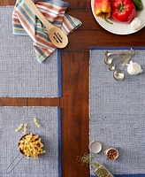 Design Imports Chambray Fine Ribbed Placemat 6 Piece