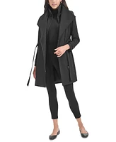 Calvin Klein Petite Belted Long-Sleeve Wrap Coat