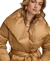 Donna Karan New York Women's Belted Wing-Collar Coat, Created for Macy's