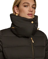 Donna Karan New York Women's Belted Asymmetric Puffer Coat