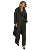 Donna Karan New York Women's Double-Breasted Belted Wrap Coat