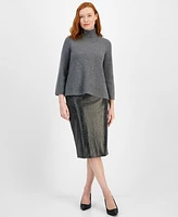 Anne Klein Women's Faux Alligator Shimmer Skirt