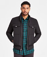 Michael Kors Men's Quilted Full-Zip Biker Jacket