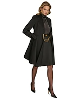 Donna Karan New York Women's Pleated Single-Breasted Coat