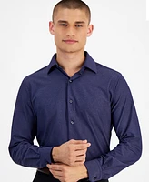 Alfani Men's Slim-Fit Melange Solid Dress Shirt, Created for Macy's