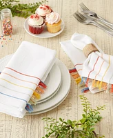 Design Imports Stripe Tassel Napkin Set of 4