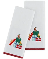 Holiday Lane Dog & Gift Embroidered 2-Pc. Hand Towel Set, Created for Macy's