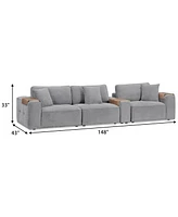 Nycolle 4-Pc. Modular Fabric Sectional with Console, Created for Macy's