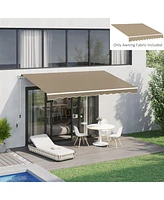 Outsunny Retractable Awning Fabric Replacement for 13' x 8' 840-151,