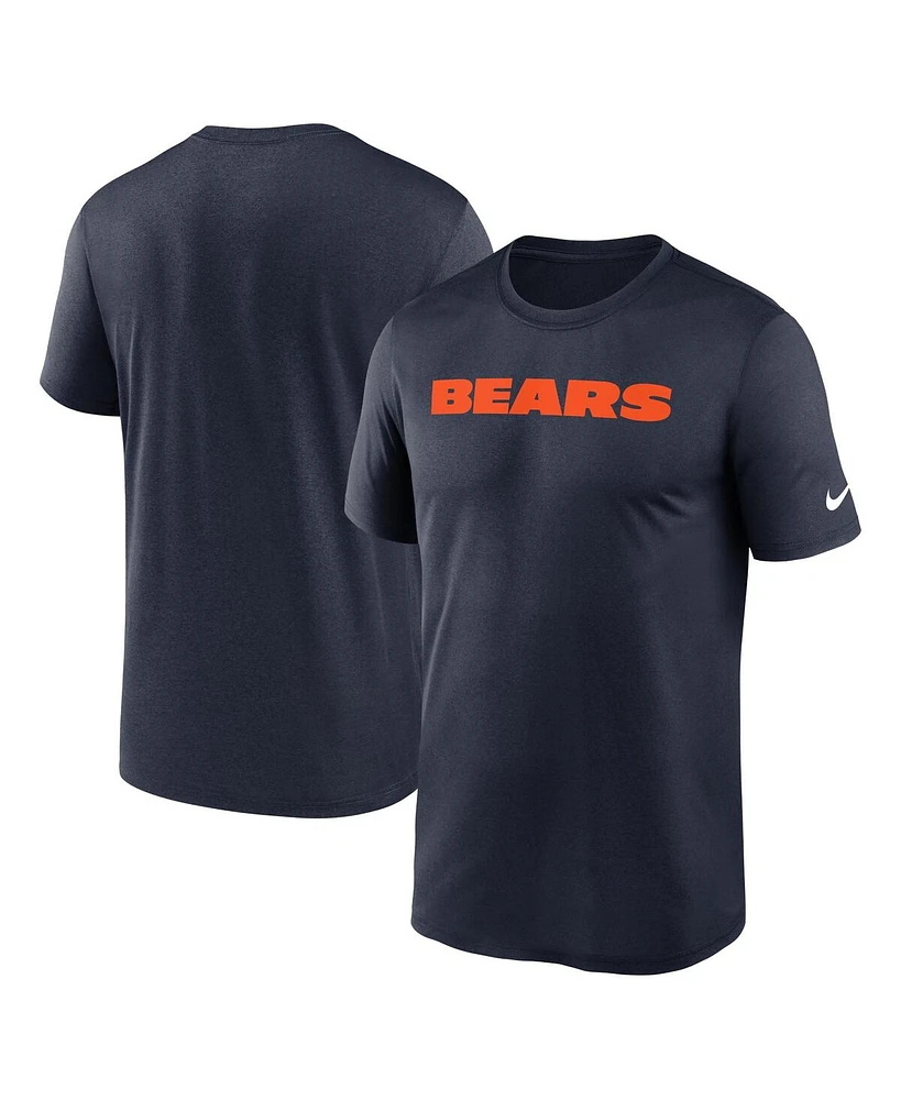 Nike Men's Chicago Bears Primetime Legend Wordmark Performance T-Shirt