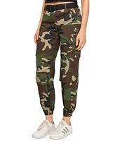 Madden Girl Juniors' Camo Belted Cargo Pants