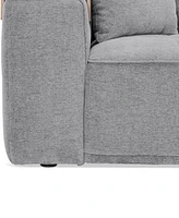 Nycolle -Pc. Fabric Sectional Sofa with Console