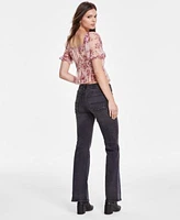 Lucky Brand Womens Date Night Mesh Top Sweet Mid Rise Bootcut Jeans