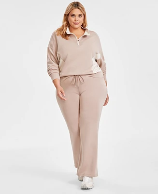 And Now This Trendy Plus Size Scuba Wide-Leg Pants, Created for Macy's