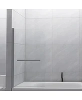 Simplie Fun 31" X 55" Bathtub Screen Framless Shower Door Tempered Glass Shower Panel