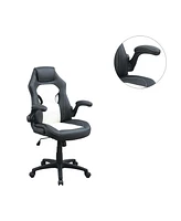 Streamdale Furniture Adjustable Height Executive Office Chair, Black And White