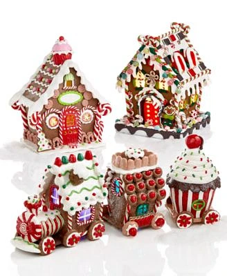 Kurt Adler Lighted Gingerbread House Collection