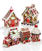 Kurt Adler Lighted Gingerbread House Collection