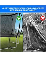 Streamdale Furniture 12FT Recreational Trampoline with Enclosure Net - Astm Approved