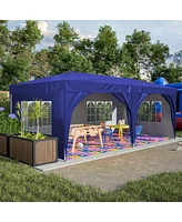 Simplie Fun 10'X20' Pop Up Canopy Tent with 6 Sidewalls + Bag