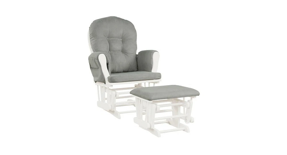 Slickblue Baby Nursery Relax Rocker Rocking Chair Glider & Ottoman Set