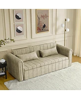 Streamdale Furniture 3-in-1 Pull-Out Sleeper Sofa with Rolled Arms