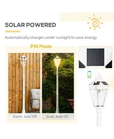 Streamdale Furniture Waterproof Solar Lamp Post with Motion Sensor