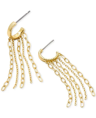 Kendra Scott Gold-Tone Multi Strand Chain Dangle Hoop Earrings