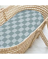 The Peanutshell Cheerful Check Cotton Jersey 4 Pack Bassinet Sheets