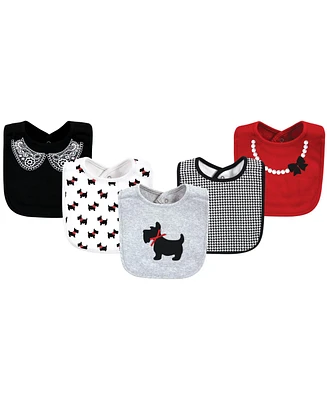 Hudson Baby Infant Girl Cotton Bibs, Scottie Dogs