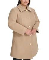 Tommy Hilfiger Plus Size Collared Button-Front Coat, Created for Macy's