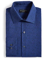 Alfani Men's Carlo Slim-Fit Performance Stretch Dot-Print Dress Shirt, Created for Macy's