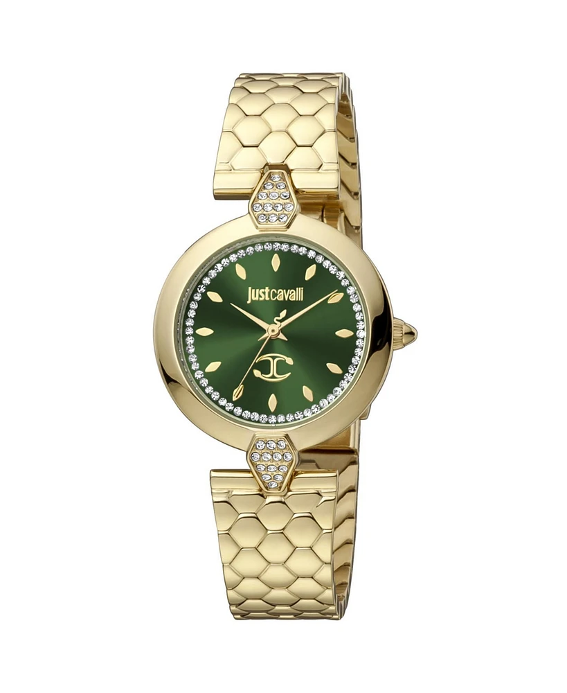 Just Cavalli Women's Donna Green Dial Watch - JC1L194M0065