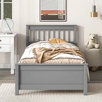 Streamdale Furniture Twin Bed With Headboard And Footboard For Kids, Teens, Adults, With A Nightstand